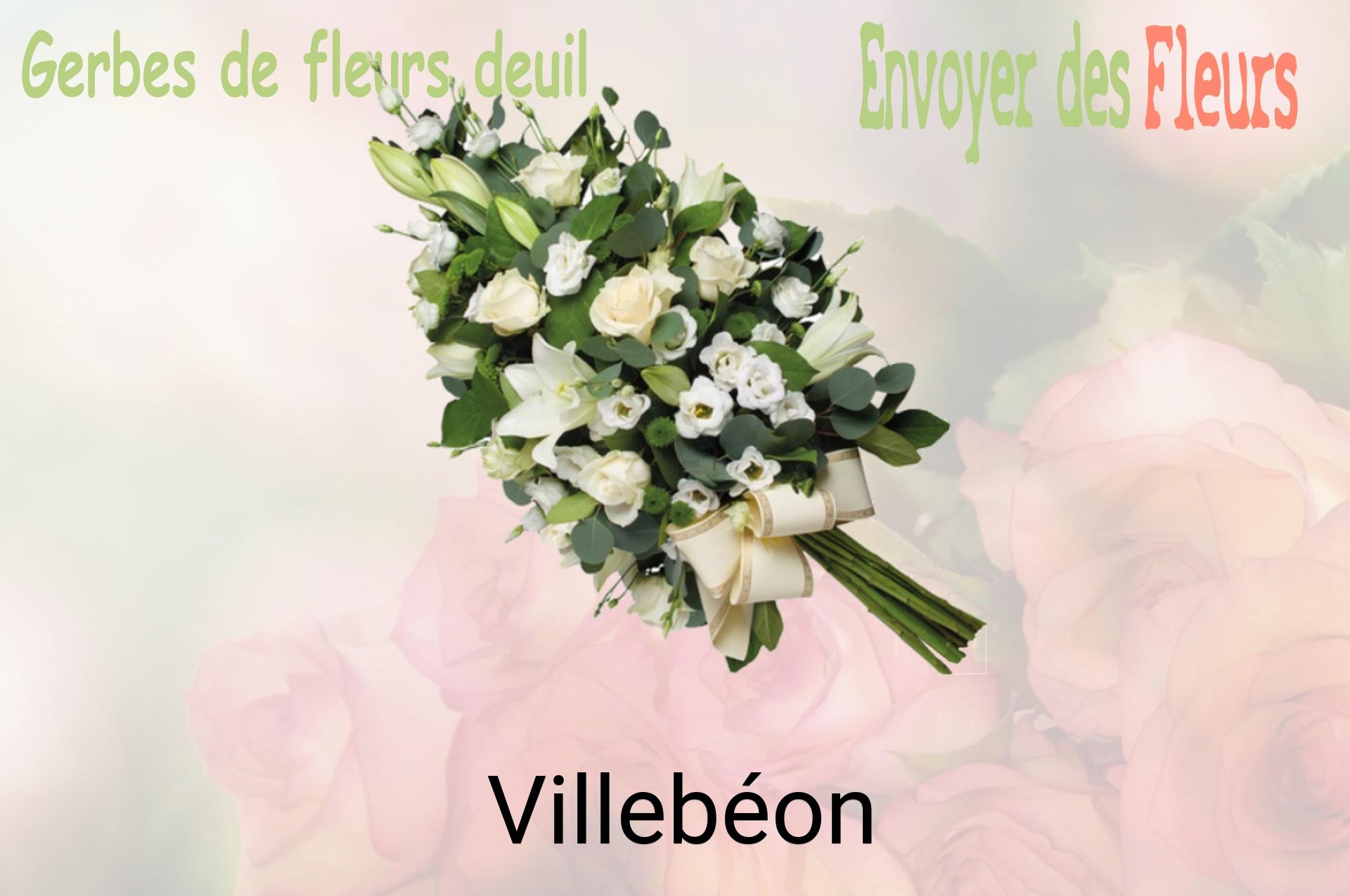 Gerbe de fleurs de deuil livrée à Villebéon